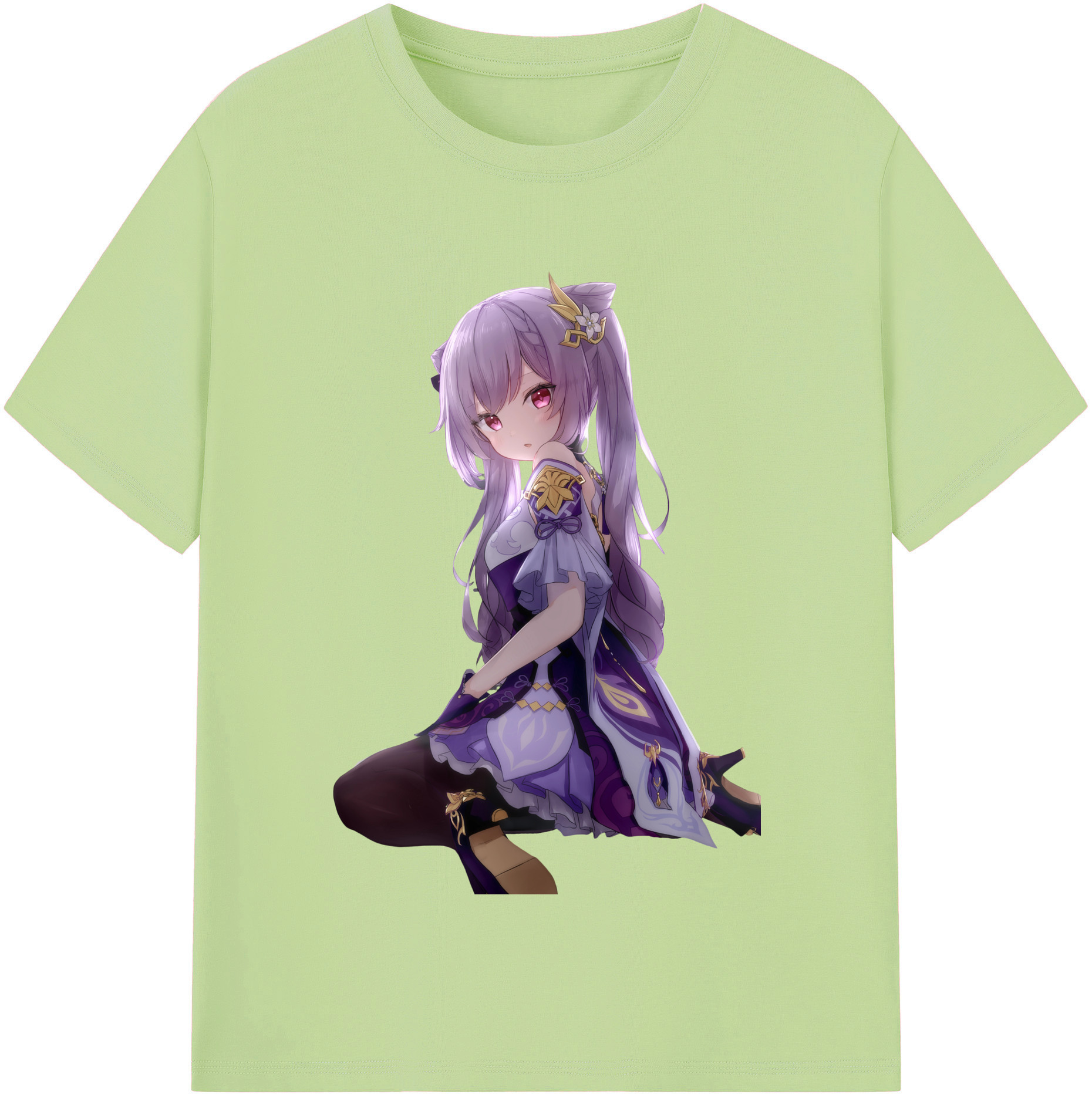げんし神 刻晴 こくせい genshin Kokusei 綿100％半袖Tシャツ（フロントプリント）